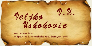 Veljko Uskoković vizit kartica